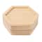 Hexagon Welled Pinewood Coasters, 4ct. by Make Market®